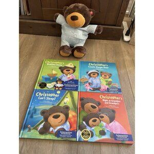 Hallmark Christopher Interactive Buddy Plush Bear Teddy Bear With Four Books